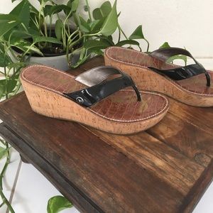 Sam Edelman cork wedge sandals